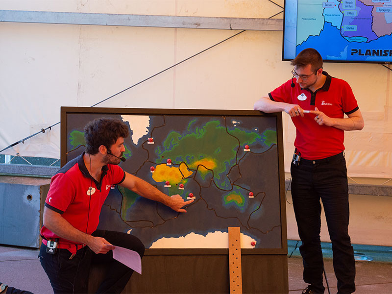 Activities on the theme of volcanoes at Vulcania Park in Auvergne